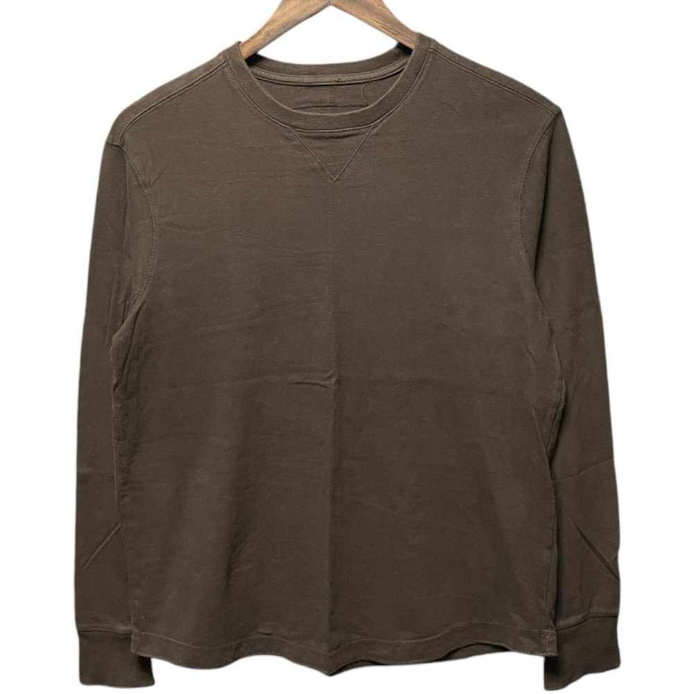 plain blank brown urban pipeline long sleeve crewneck casual sweatshirt shirt